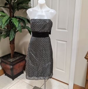 Eyeshadow Metallic Strapless Dress Junior's Sz11